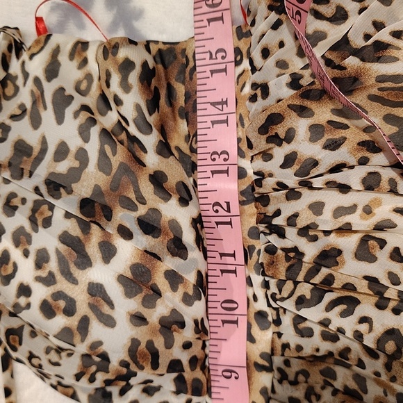 Nordstrom Meghan LA Enchanted Garden Leopard Print Maxi Dress XL - Picture 14 of 14